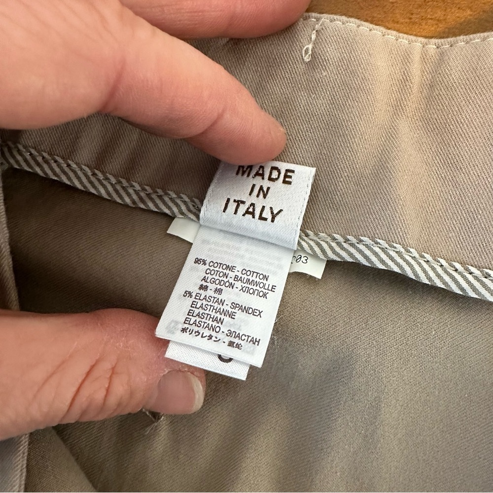BRUNELLO CUCINELLI Cropped Cotton-Blend Twill Slim-leg Pants Womens Size 6 - Picture 10 of 16